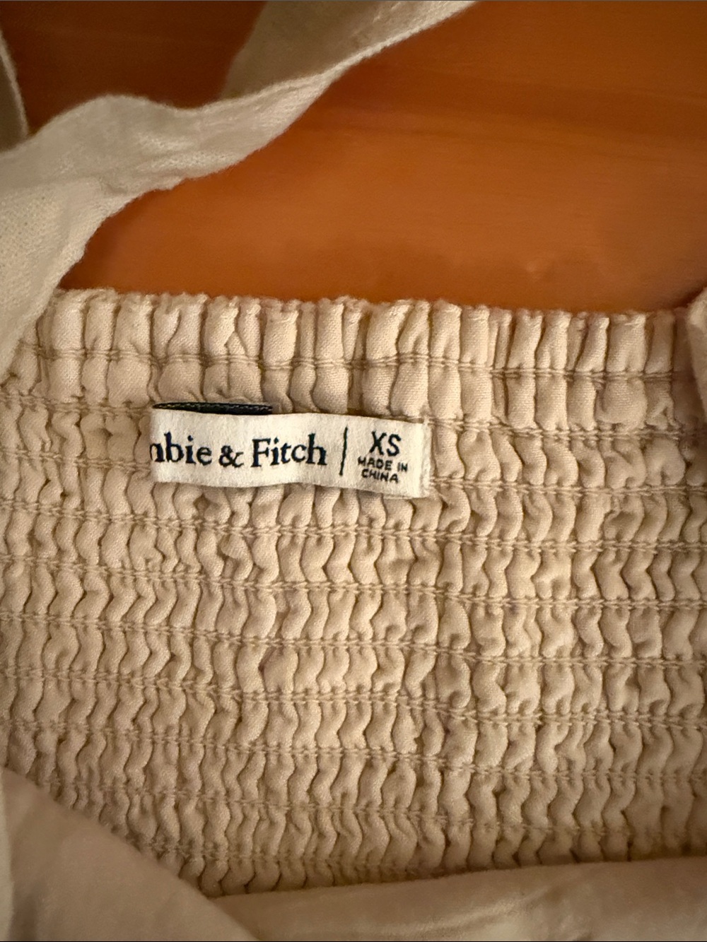 Abercrombie & Fitch Cream Linen-Cotton Square-Neck Camisole - Picture 3 of 5